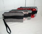 Bridesmaids Bow Wristlet Clutch -Set of 5- your choice of fabric