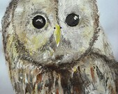 Tawny Owl Fine Art Print from Original Acrylic Painting