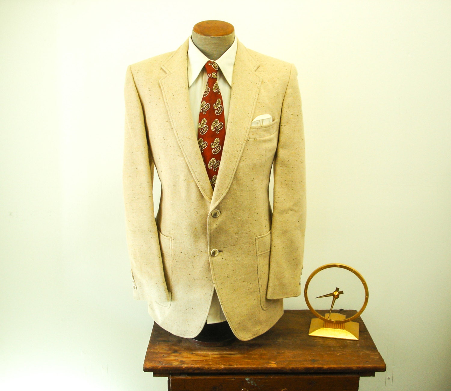70s JOHNNY CARSON Wool Suit Jacket Mens by TheNakedManVintage