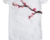 Cherry Blossom Baby Girl Spring Onesie
