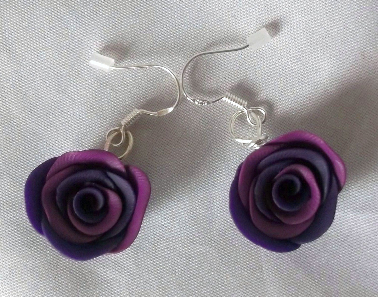 Wedding Earrings, Purple Rose, Dangle Earrings, Lavender Flower, Weddings, Bridal Jewellery
