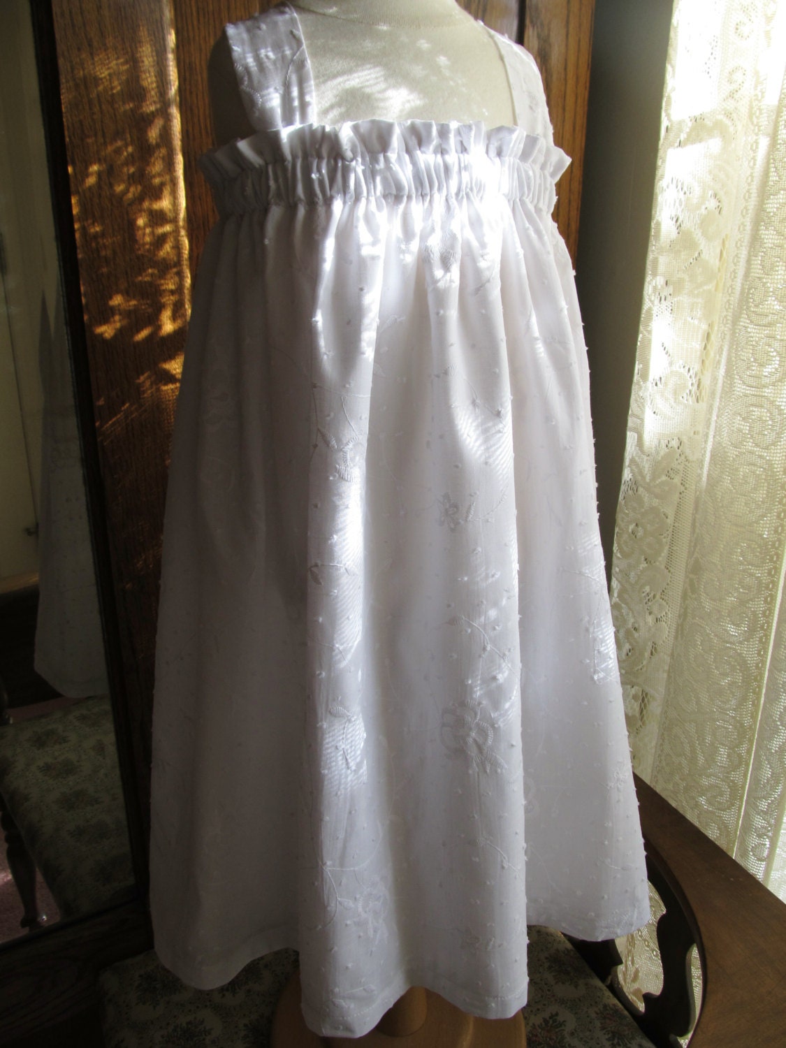 White dress beach portrait wedding church dress halter sundress size 4 ready to ship  Custom order size 2-4