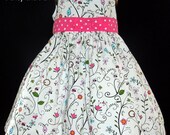 Toddler Dress Size 3T - Springtime Design - READY TO SHIP