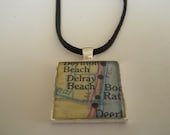 Home. School. Birth. Travel. Adoption. Military. ANYWHERE IN WORLD Necklace World Map of Any Location Square Pendant Black Suede Chain
