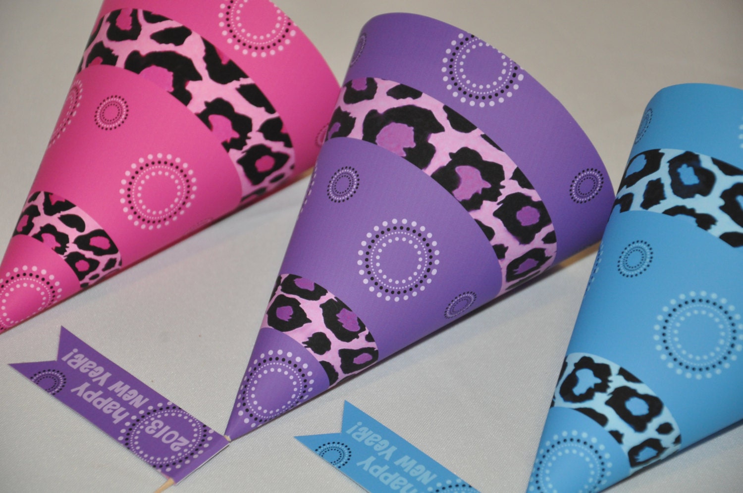 Happy New Year 2014 party hat pdf printable DIY craft Il_570xn