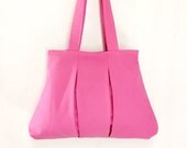 SALE - 10%off Handmade Bag Canvas bag/ diaper bag/ Shoulder bag/ Hobo bag/ Tote bag/ Purse/ Everyday bag/ Double Straps - Sweet Pink - Diana