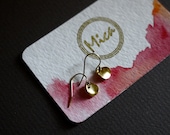 Gold Drop Earrings Circle Earrings Small Gold Earrings - Linden