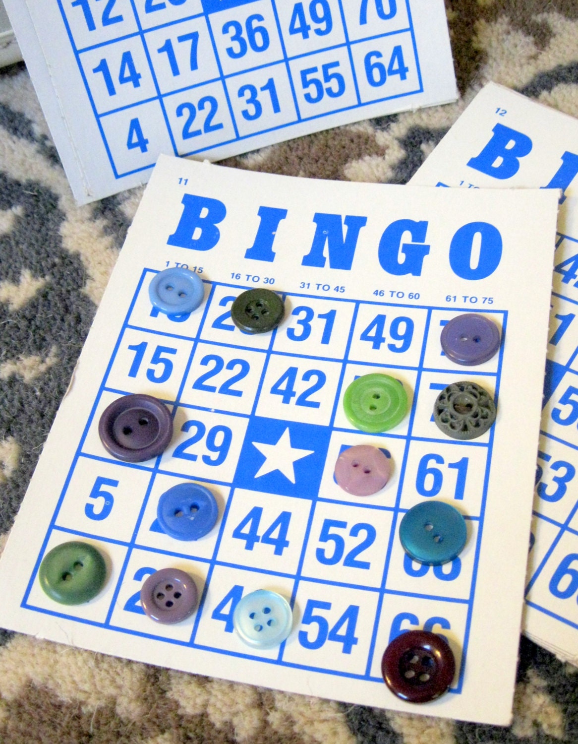 Wholesale Craft Supply: Bingo Cards, set of 40, Vintage paper ephemera, Whitman, midcentury game pieces