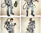STANDARD SIZE Set of 4 Ghostbusters typography prints based on quotes from the movie Ghostbusters