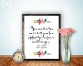 Pride and Prejudice Quote printable, print art Jane Austen wall decor INSTANT DOWNLOAD, inspirational quotes  - you must allow me