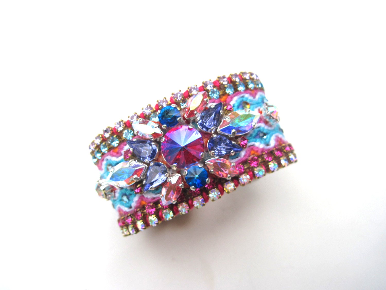 Swarovski friendship cuff bracelet - friendship bracelet, swarovski bracelet