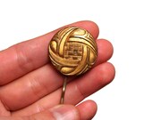 Art Nouveau Hair Accessory, Gold Bobby Pin, Antique Metal Hair Pin, Golden Wedding, Bridal Hair Clip, Vintage - "Swingin' on a Star"