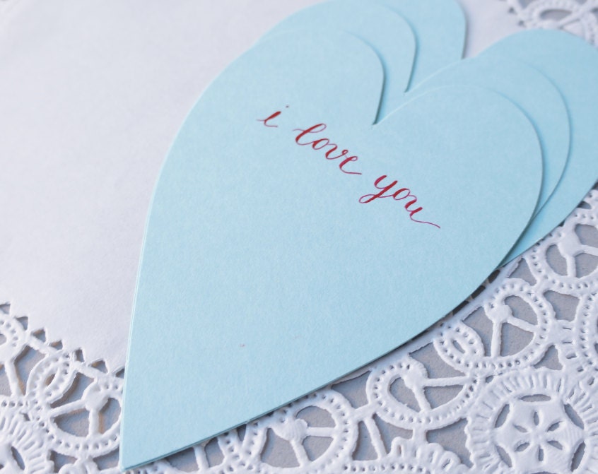 I Love You Card in Calligraphy