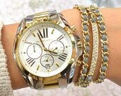 Crystal Bar Faux Leather Chain Wrap Bracelet - GREY