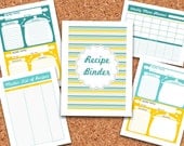 DIY Recipe Binder Set - Recipe Organizer - Editable Organizing Printables - INSTANT DOWNLOAD