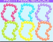 Pretty Pearl Necklace Clip Art Graphics - Digital Clipart Commercial Use - Instant Download Il_170x135