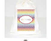 chevron rainbow: favor bag personalized