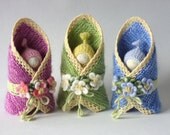 Knit Dolls, Set of 3, Children Toy, Christening, Birthday Gift, Baby Shower Present, Various Colors, Waldorf inspired