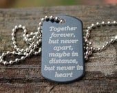 Together Forever Dog Tag Necklace