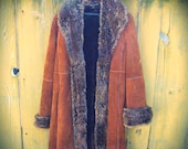 Vintage Almost Famous Penny Lane Suede and Fur Coat