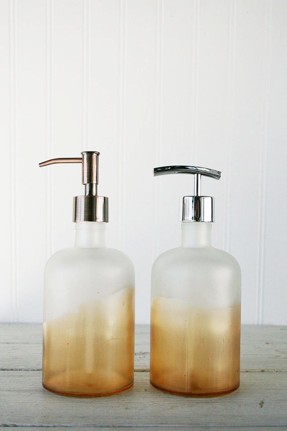 Recycled Glass Soap Dispenser - Ginger Frost