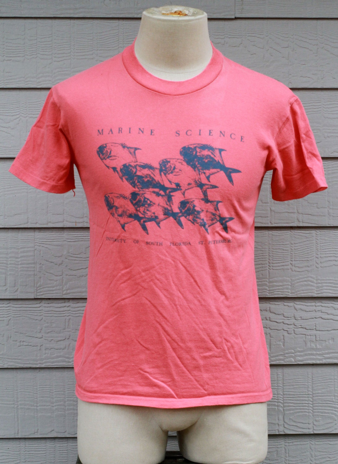 Lifeguard Boston Metro Parks red vintage t-shirt tee ched by anvil medium Made in the USA