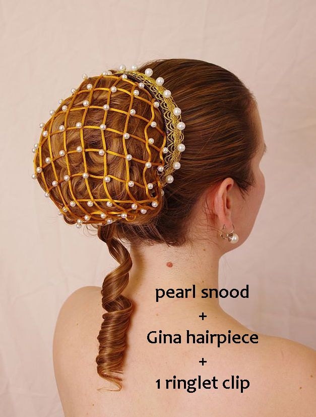 Renaissance pearl snood hair net also by FancyNancyHairUpdos