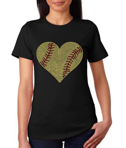 softball heart shirt