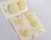 Vintage Off White Buttons, NOS, Sewing Notions, Set of 6 Textured, Made in Italy, Haberdashery