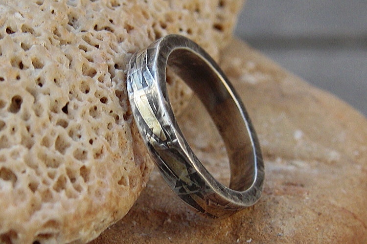 Circle of grace with gold accents -mans engagement ring-wedding-