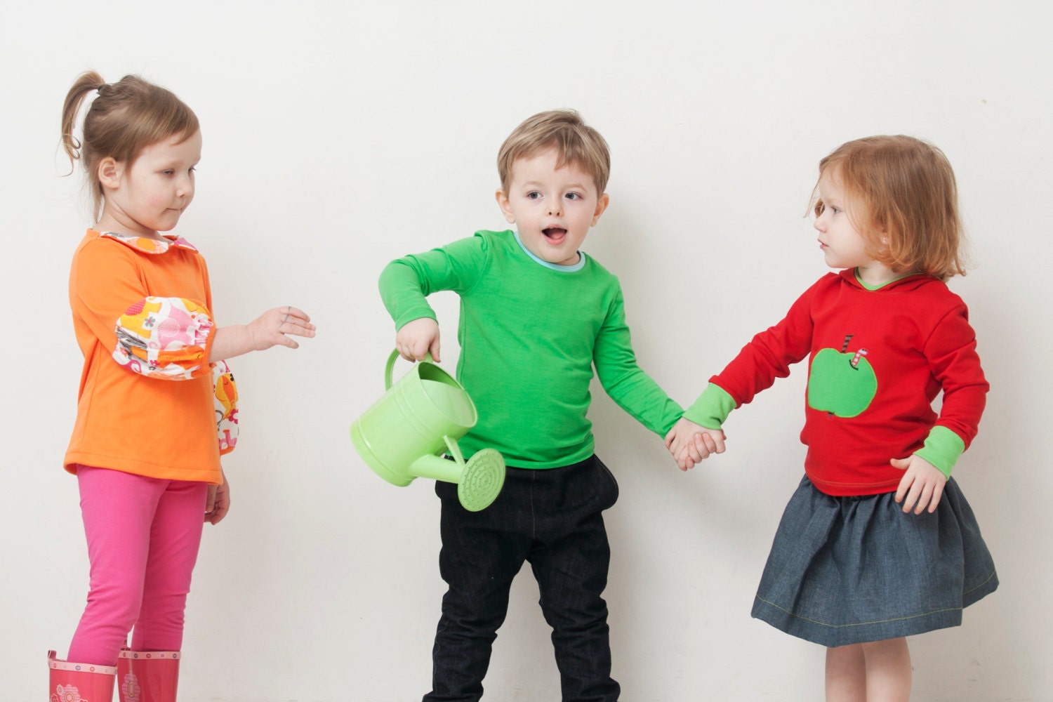 Boys top long sleeve t-shirt for kids Spring bright green boys clothes