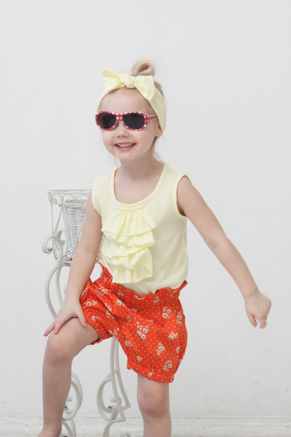 Girls tank top ruffle top toddler Spring summer top
