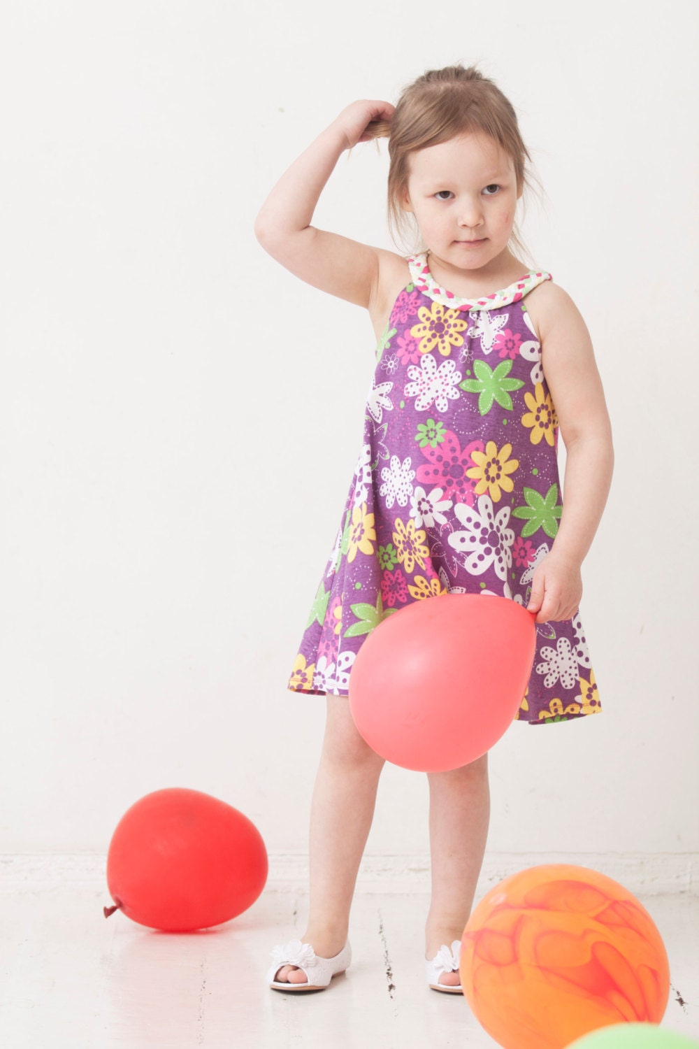 Girls dress girls Summer dress Floral toddler girls dress Children clothing