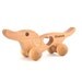 Personalized Wooden Push Toy - Wiener Dog Natural Baby Toy - Waldorf Inspired Wood Toy - Eco-Friendly Wooden Toy for Toddlers
