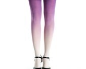 Ombre tights ivory - purple - virivee Ombre tights ivory - purple - virivee