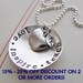 Teacher's Gift Hand Stamped Teacher's Necklace Love - Teach - Inspire
