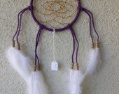 Beautiful Soft Purple and White Dream Catcher - Sweet Dreams (5in ring 14in length)