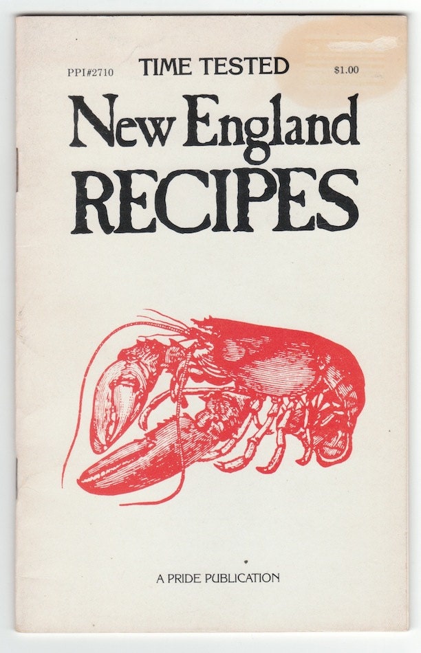Vintage cookbook New England Recipes 1970s Thanksgiving American traditional cooking seafood