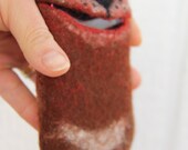 Wool felted I phone 4 case/sleeve Cat the phone eater.