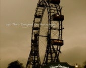 Wiener Riesenrad: Art, Photography Print, Vienna, Austria, Europe, Ferris Wheel, 8x10, 5x7, 4x6