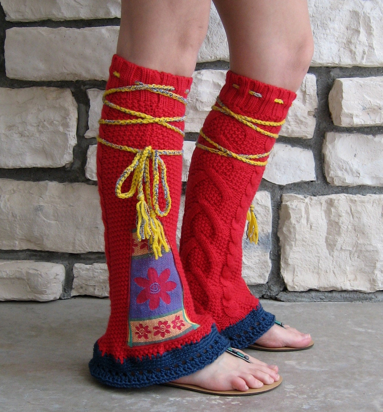 Tribal Flair' Leg Warmers Womans Hippie Clothing by MyMetamorphous