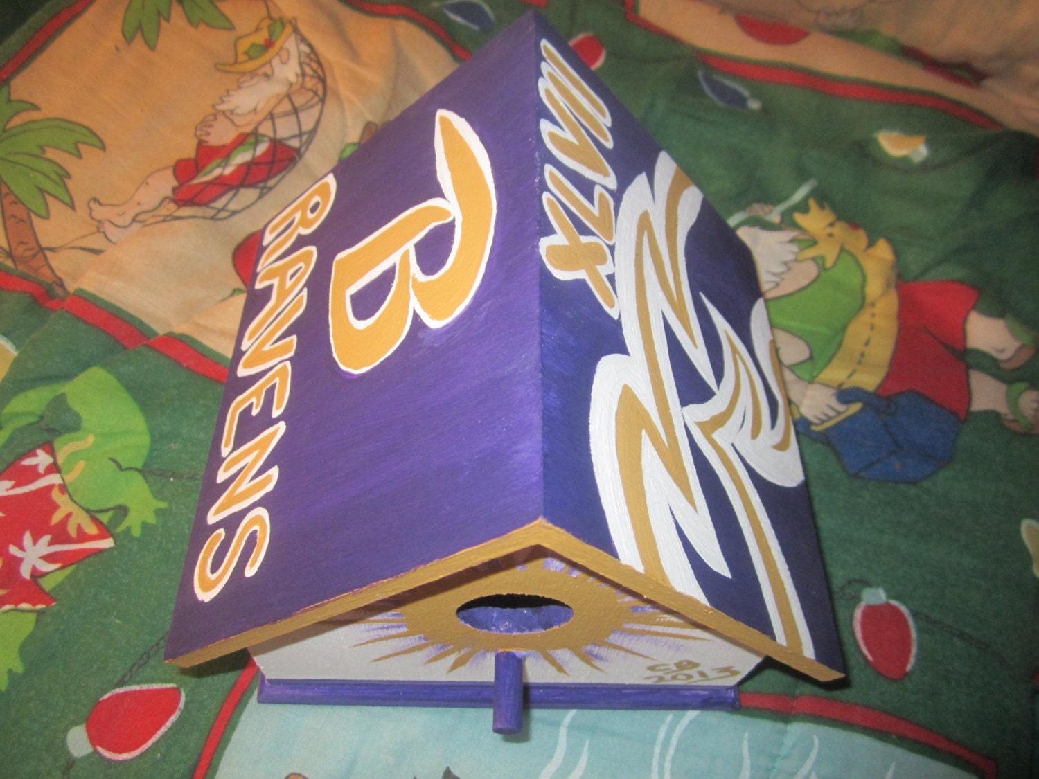 Baltimore Ravens birdhouse w Shazaam