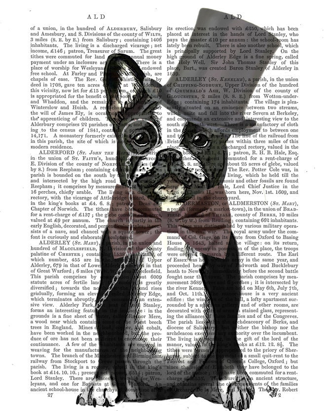 Monsieur Bulldog, French Bulldog Digital Painting