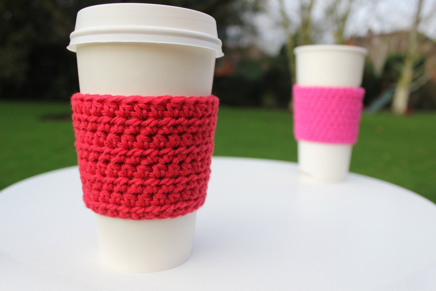 Red Crochet Cup Sleeve, Crochet Cup Cozy, Cup Cosy, Great Valentine's Day Gift
