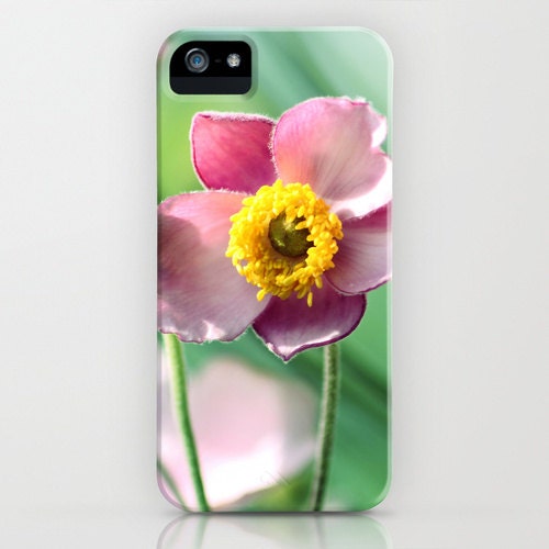 iPhone Case - 5 4 4s 3g 3gs - Sunny Flower  - Sun - Sunny - Summer - Pink - Yellow -  Green - Floral - Nature - Blossom