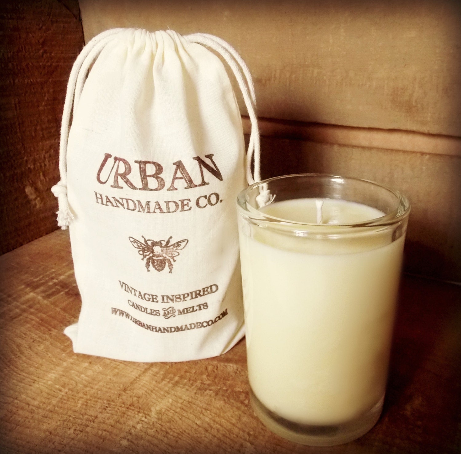 Custom Candle Favors with Burlap Bags Soy candles, Custom candles