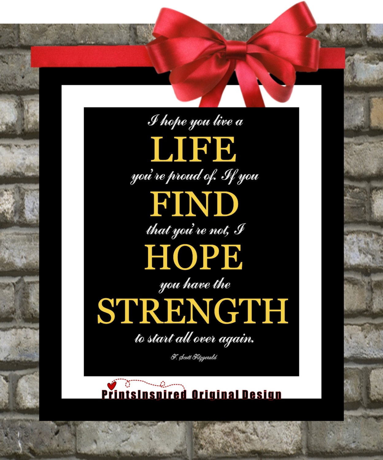 Inspirational Quote Print Art: Beautiful Gift for Friend, Unique Custom Office Decor Typography Subway Wall Art Sign Home Decor ANY Colors