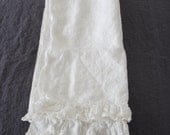French Linen towel with ruffles, very soft, light, pure linen, bath towel, kitchen towel made by mooshop
