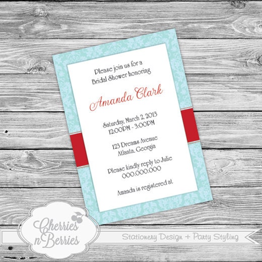 Damask Bridal Shower Printable Invitation Il_570xn