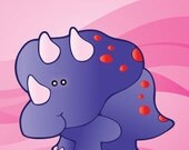 Triceratops Art Print, Kids Room Wall Art, 8x10, Dinosaur Art, Giclee Print